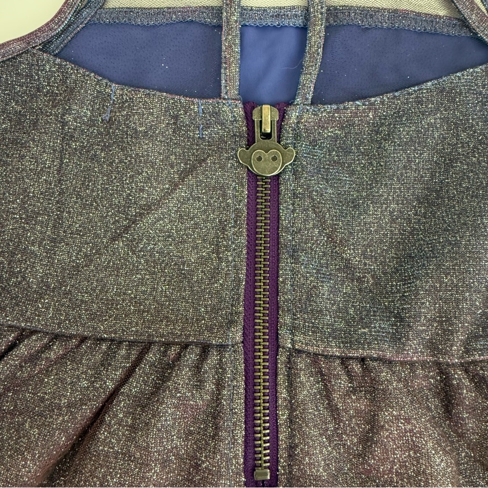 Appaman Purple Iridescent Shimmer Dress w/ Sheer Overlay Girls Size 5 - Picture 4 of 6
